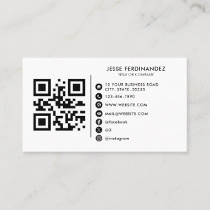 Custom logo modern minimalist social media icons business card