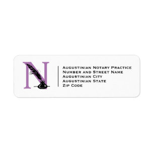 Custom LOGO Modern NOTARY AGENT Return Address Return Address Label