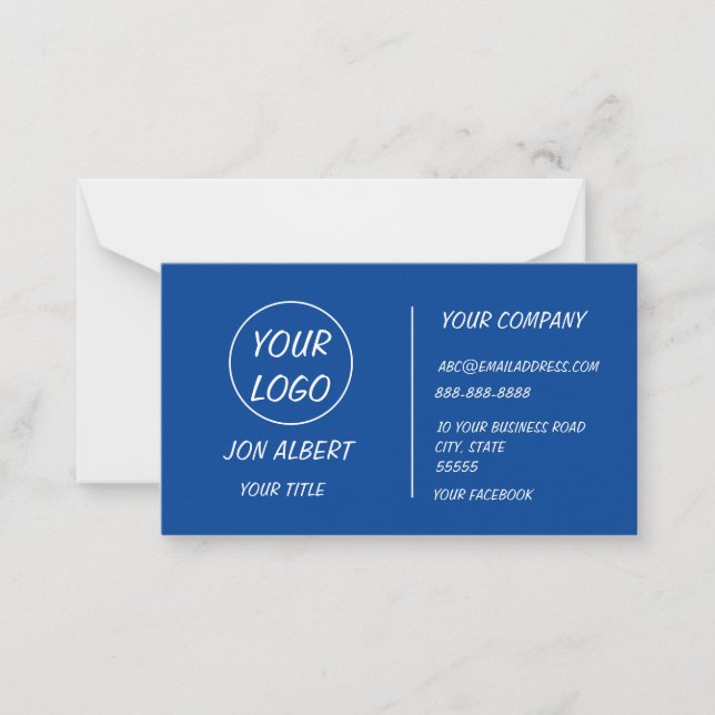 Custom Logo Modern White Or Any Colour Professiona Card (Front)