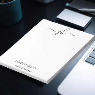Custom Logo Monogram Script Name Notepad
