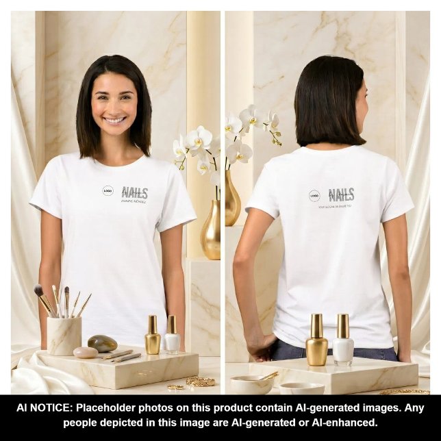 Custom Logo Nail Tech Work Shirt Personalised  (Creator Uploaded)