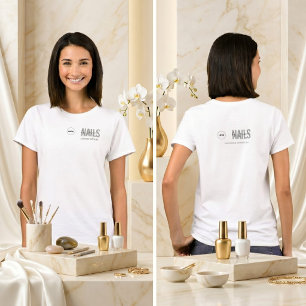 Custom Logo Nail Tech Work Shirt Personalised