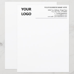 Custom Logo Name Address Info Business Paper Sheet