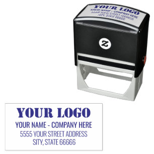 Custom Logo Name Address Self-inking Stamp