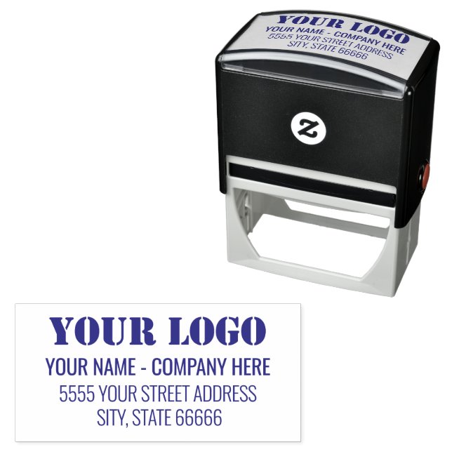 Custom Logo Name Address Self-inking Stamp (In Situ)