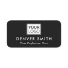 Custom logo name and title black or any color