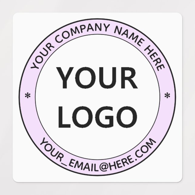 Custom Logo Name E-mail Business Labels Template (Design 1)