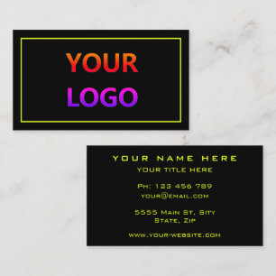 Custom Logo Name Info Modern Business Card