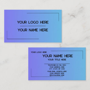 Custom Logo Name Minimalist Modern Professional Business Card