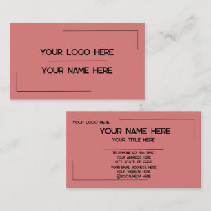 Custom Logo Name Minimalist Modern Professional Business Card