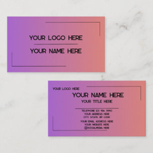 Custom Logo Name Minimalist Modern Professional Business Card