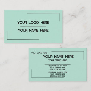 Custom Logo Name Minimalist Modern Professional Business Card