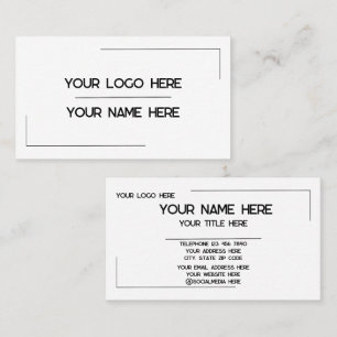 Custom Logo Name Minimalist Modern Professional Business Card