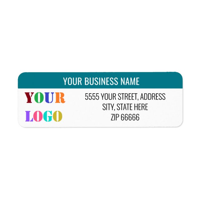 Custom Logo Name Return Address Labels Your Colour (Front)