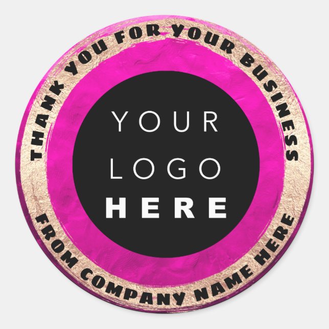  Custom Logo Name Seal Golden Pink Logo Cake Sweet (Front)