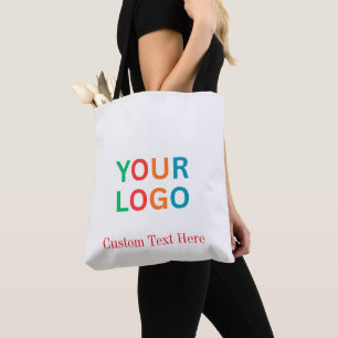 Custom Logo & Name Stylish Tote Bag Design Gift