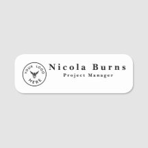 Custom Logo Name Tag | Minimalist Corporate Employ