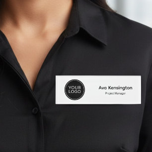 Custom Logo Name Tag   Professional Employee Name 