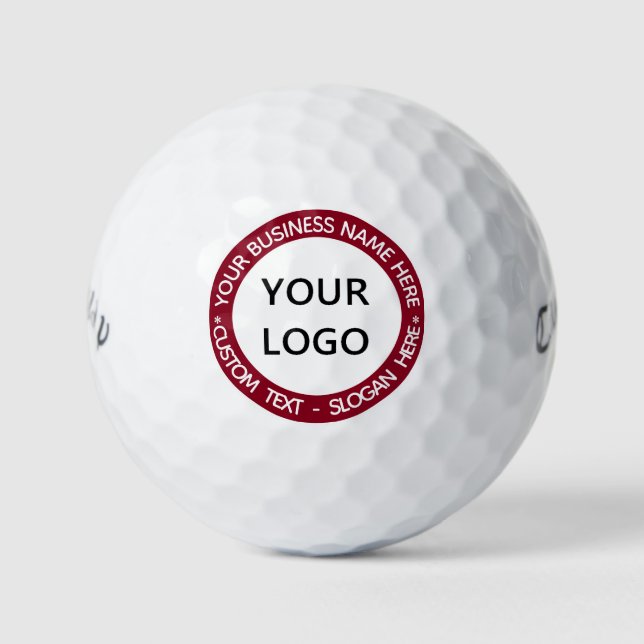 Custom Logo Name Text Colours Personalised Special Golf Balls (Front)