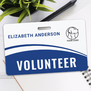 Custom Logo Name Volunteer ID Badge