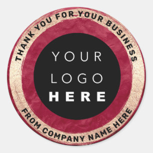 Custom Logo Name Web Seal Gold Red