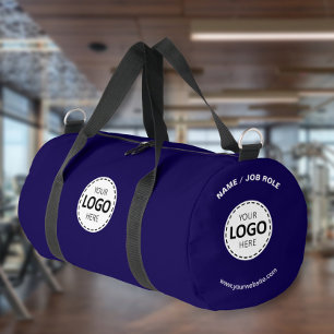 Custom Logo/ Name/ Website Blue Gym Duffle Bag