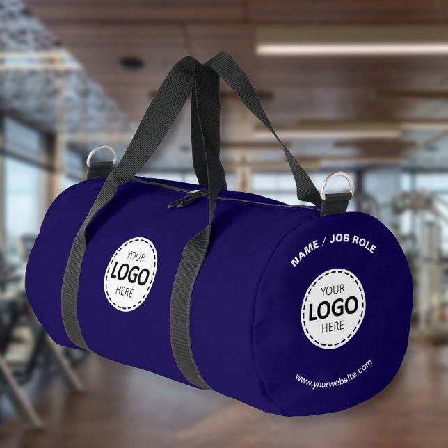 Custom Logo/ Name/ Website Blue Gym Duffle Bag (Creator Uploaded)