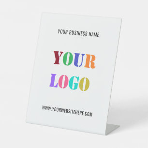 Custom Logo Name Website Business Pedestal Sign