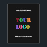Custom Logo Name Website Promotional Company Flyer<br><div class="desc">Custom Colors and Font - Your Logo and Text Promotional Business Personalized Flyers - Add Your Logo / Image and Text / Information - Resize and move elements with Customization tool. Choose / add your favorite colors / font / size ! Please use your logo - image that does not...</div>