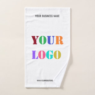 Custom Logo Name Website Promotional Personalised  Bath Towel Set