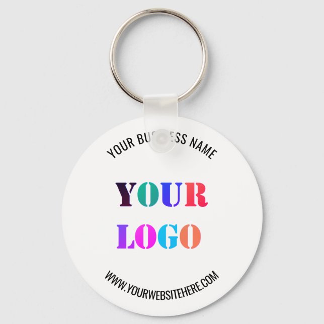 Custom Logo Name Website Promotional Personalised  Key Ring (Front)