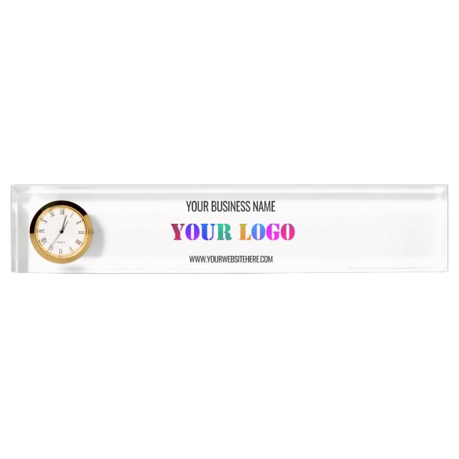 Custom Logo Name Website Promotional Personalised  Nameplate (Front)
