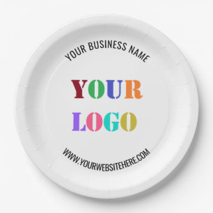 Custom Logo Name Website Promotional Personalised Paper Plate