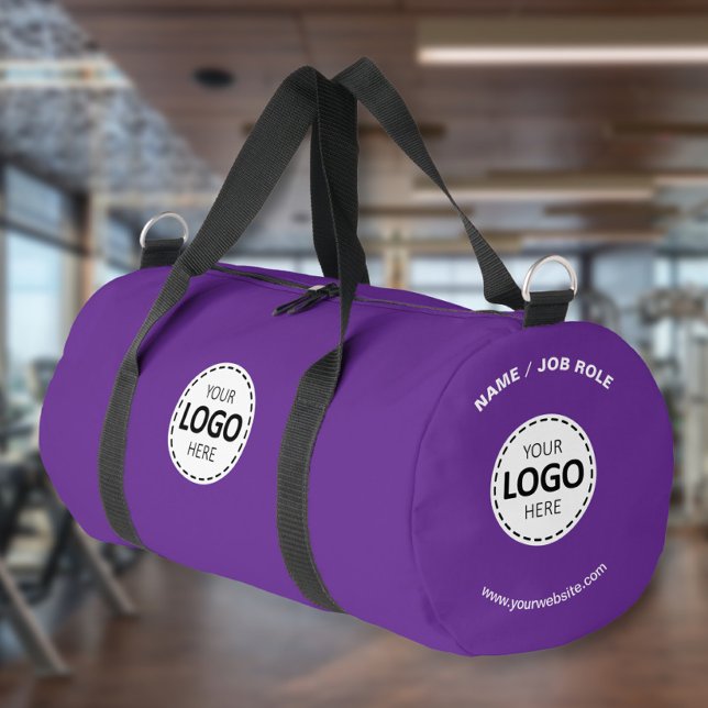 Custom Logo/ Name/ Website Purple Gym Duffle Bag (Creator Uploaded)