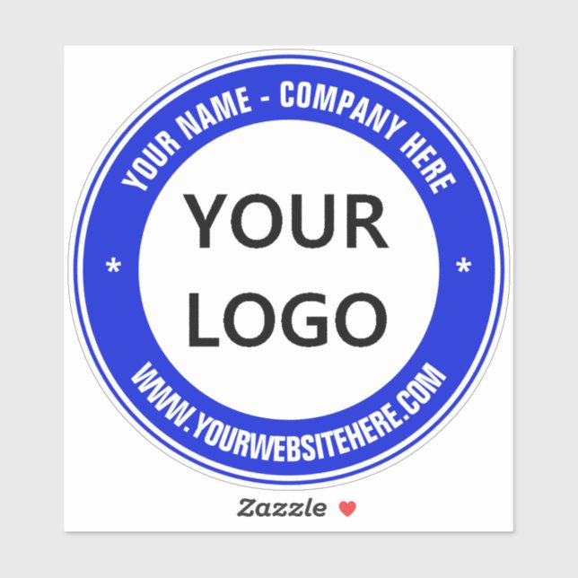 Custom Logo Name Website Sticker - Your Colours (Sheet)