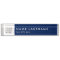 Custom Logo Navy Blue White Desk Nameplate