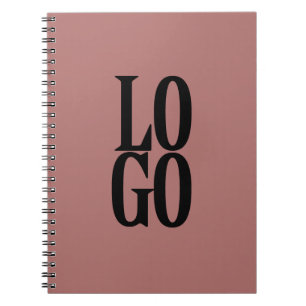 Custom Logo on Dusty Canyon Rose Notebook