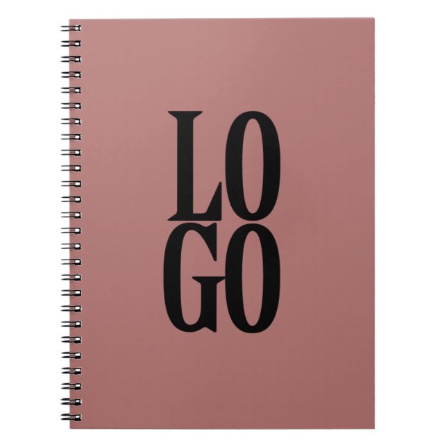 Custom Logo on Dusty Canyon Rose Notebook (Front)