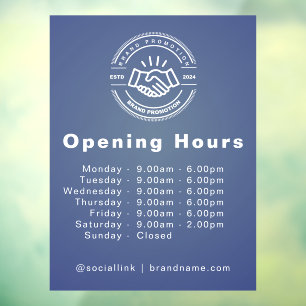 Custom Logo & Opening Hours Business 