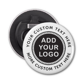 Custom logo or graphic with personalised text bottle opener