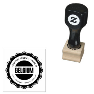 Custom Logo or Image Jet Black Wooden Handle Fit Rubber Stamp