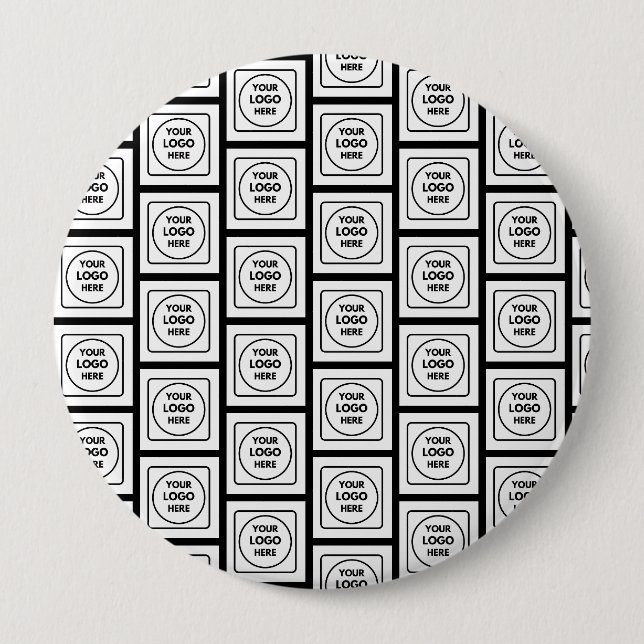 Custom Logo or Image Repeating Pattern Design 10 Cm Round Badge (Front)