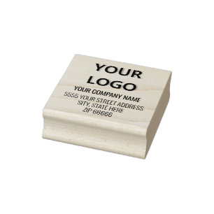 Custom Logo or Photo Address Rubber Stamp Example