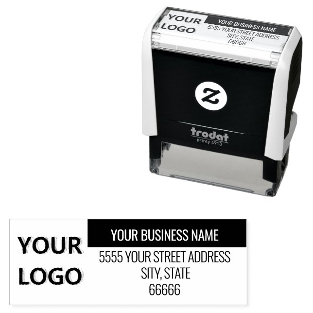 Custom Logo or Photo Colour Address Stamp Template (In Situ)