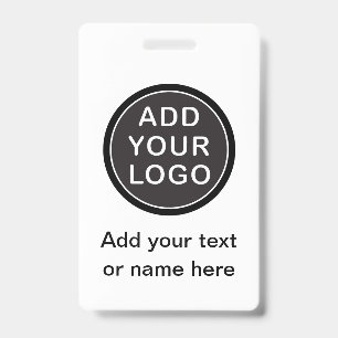Custom logo or photo employee name id badge