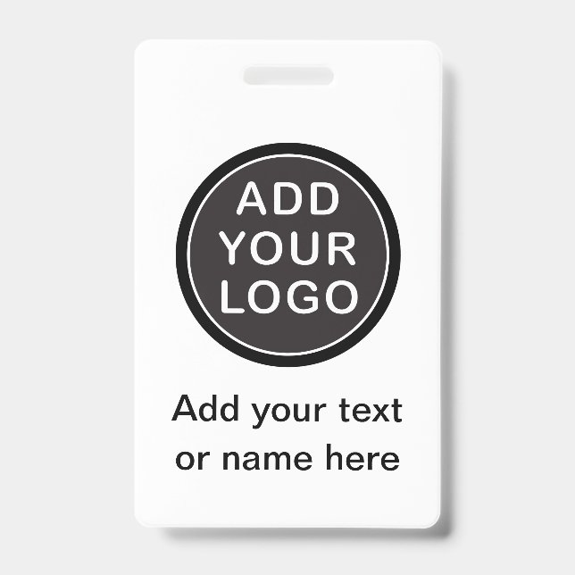 Custom logo or photo employee name id badge (Front)