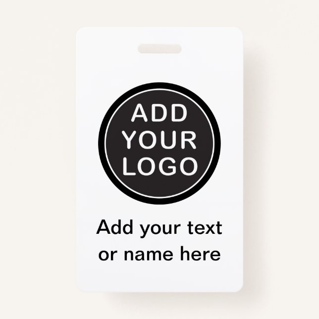 Custom logo or photo employee name id ID badge (Front)