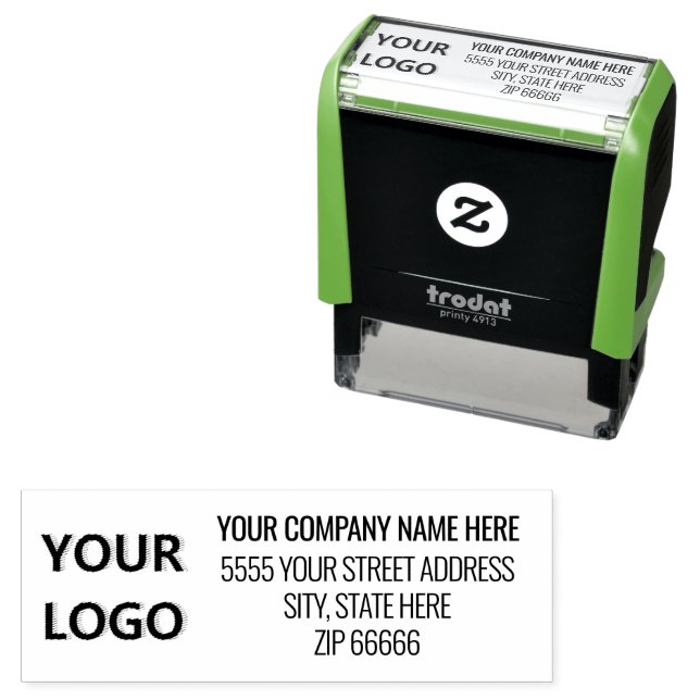Custom Logo or Photo Name Address Stamp Example (In Situ)