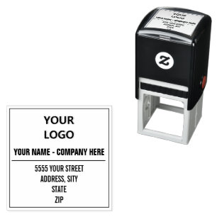 Custom Logo or Photo Name Address Stamp Template