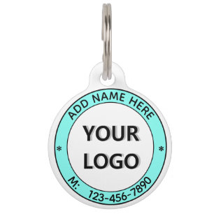 Custom Logo or Photo Name Text Info Pet ID Tag
